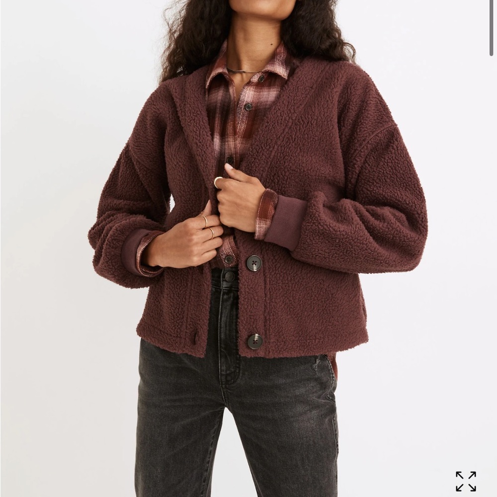Madewell (Re)sourced Fleece Crop Cardigan